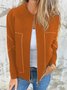 Zipper Casual Woolen Loose Jacket