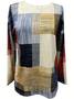Women's Casual Geometric Print Round Neck Long Sleeve T-Shirt