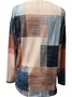 Women's Casual Geometric Print Round Neck Long Sleeve T-Shirt