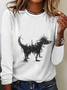 Fun Furry Puppy Art Casual Long Sleeve Shirt