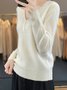 Buckle Casual Loose Sweater