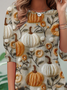 Halloween Loose Casual Jersey T-Shirt
