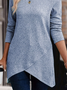Plain Casual Crew Neck T-Shirt