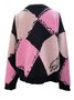 V Neck Geometric Casual Yarn/Wool Yarn Sweater
