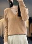 Buckle Casual Loose Sweater