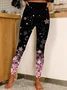 Floral Jersey Tight Casual Leggings