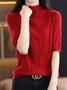 Crew Neck Casual Half Sleeve Sweater