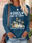 Loose Casual Dog Blouse
