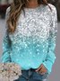 Abstract Loose Casual Sweatshirt