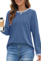 Casual Raglan Sleeve V Neck Loose Knitted T-Shirt