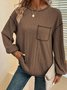 Casual Loose Crew Neck Plain T-Shirt