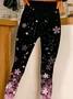 Floral Jersey Tight Casual Leggings