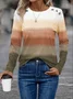 Jersey Abstract Casual Blouse