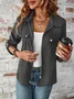 Loose Plain Others Casual Jacket