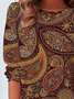 Ethnic Floral Casual T-Shirt