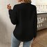 Women's Long Sleeve Blouse Spring/Fall White Plain Buckle Stand Collar Daily Going Out Casual Top