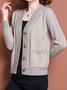 Pocket Stitching Casual Cardigan