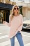 Women's Long Sleeve T-shirt Spring/Fall Blue Plain Crew Neck Daily Going Out Casual Top