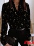V Neck Casual Floral Blouse