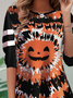 Crew Neck Halloween Casual Loose T-Shirt Halloween
