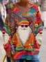 Santa Claus Casual Long Sleeve Shirt