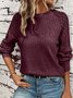 Casual Lace Crew Neck T-Shirt