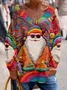 Santa Claus Casual Long Sleeve Shirt