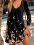 Casual Floral Jersey Dress Early Autumn