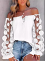 Jersey Casual Off The Shoulder Blouse