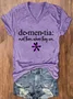 Alzheimers Awareness Support Dementia Loose Crew Neck Simple T-Shirt