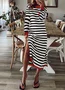 Casual Others Striped Regular Fit Dress With No