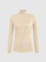 Casual Jersey Loose Plain Blouse