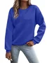 Casual Cat Jersey Crew Neck Sweatshirt