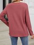 Women's Knitted Notched Casual Top