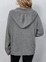 Yarn/Wool Yarn Loose Plain Casual Cardigan