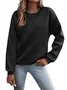 Casual Cat Jersey Crew Neck Sweatshirt