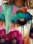 Jersey Floral Casual T-Shirt Early Autumn