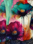Jersey Floral Casual T-Shirt Early Autumn