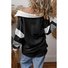 Striped Casual Shawl Collar Loose Sweatshirt