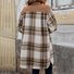 Casual Plaid Shirt Collar Buckle Jacket