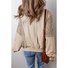 Crew Neck Casual Lace Loose Sweatshirt