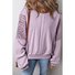 Crew Neck Casual Lace Loose Sweatshirt
