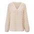 Women's Long Sleeve Blouse Spring/Fall White Plain V Neck Daily Going Out Casual Top
