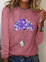 Women's I Will Remember For You Dementia Alzheimer's Disease Awareness Print Casual Long Sleeve Shirt