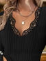 Buckle Regular Fit Casual V Neck T-Shirt