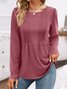 Loose Casual Pleated Jersey T-Shirt