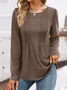 Loose Casual Pleated Jersey T-Shirt