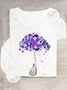 Women's I Will Remember For You Dementia Alzheimer's Disease Awareness Print Casual Long Sleeve Shirt