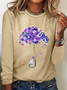 Women's I Will Remember For You Dementia Alzheimer's Disease Awareness Print Casual Long Sleeve Shirt