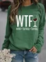 Women's Wine Turkey Family Print Casual T-Shirt